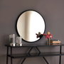 Hanah Home Espejo Metálico Redondo Negro 60x60cm A709